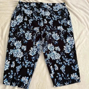 Counterparts Woman pants size 22w with blue flowers